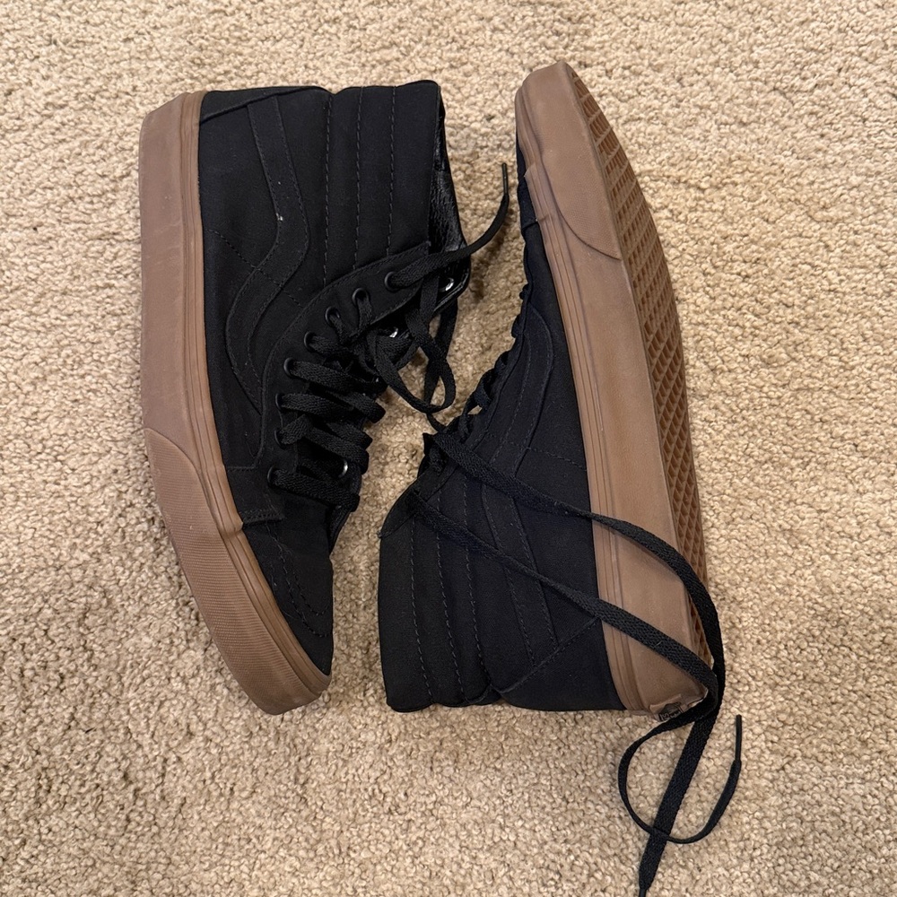 Vans Sk8-Hi Reissue Black and Gum Sneakers - Picture 2 of 5